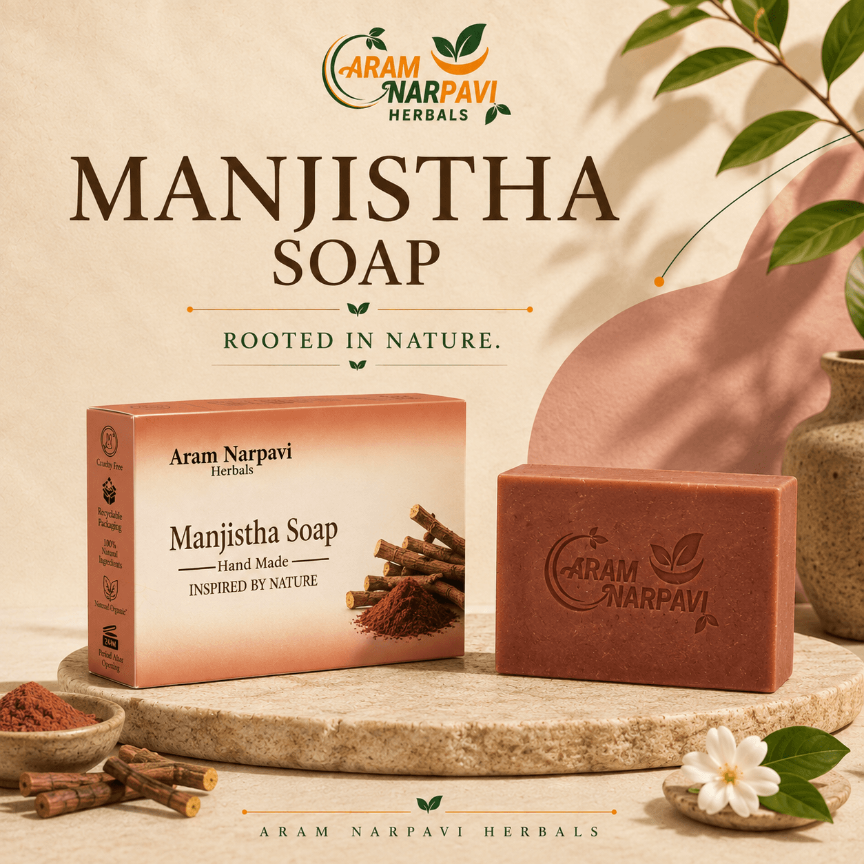 Manjistha Soap by Aram Narpavi Herbals